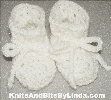 White newborn baby booties